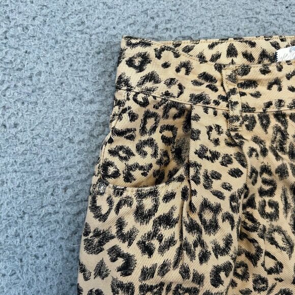 Free People Shorts Women’s Size 28 Dogtown Cut Off Cheetah Print Boho Festival - Picture 3 of 10